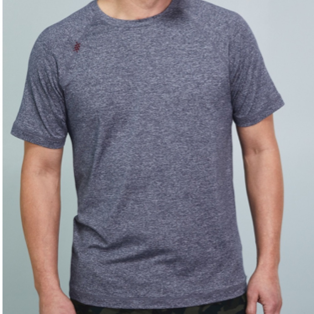 RHONE Heather Gray Short Sleeve Tee